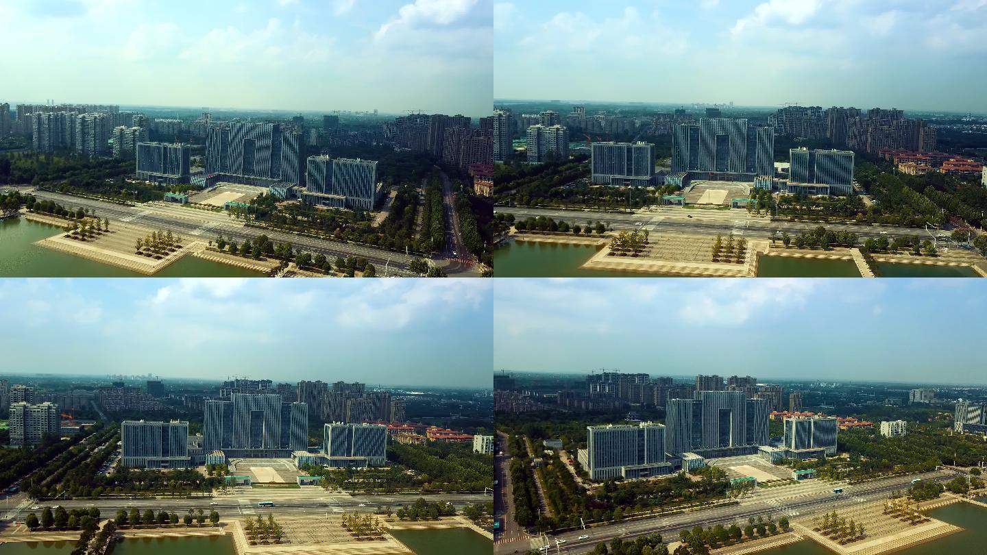 徐州沛县人民政府大楼4K航拍视频