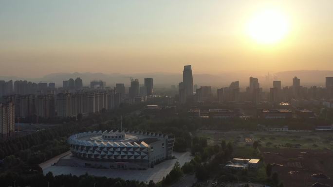 鹤壁高铁站 淇河裤衩风景 鹤壁产业园