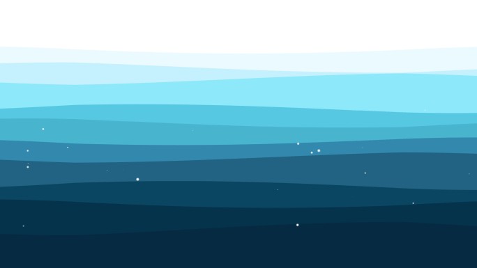 MG卡通色块蓝色渐冷色系海浪背景粒子波浪