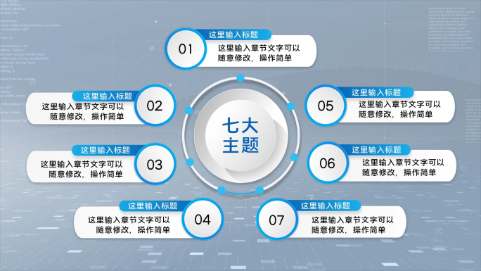 七大类简约大气分类ae模板