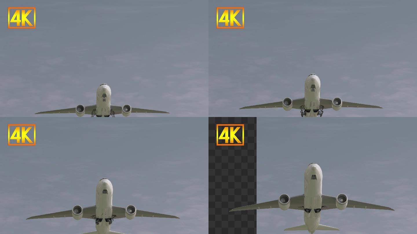 4K飞机起飞-带通道