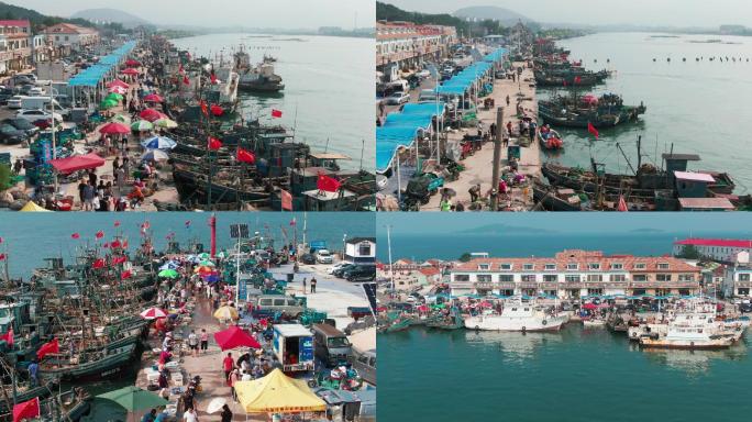 4K青岛港东码头-渔港码头-开海捕鱼