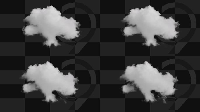 【透明通道】0040号动态云朵白云