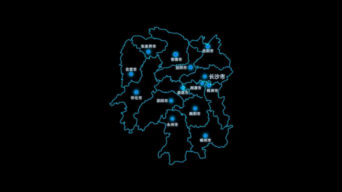 湖南省地图区域辐射城市通道视频