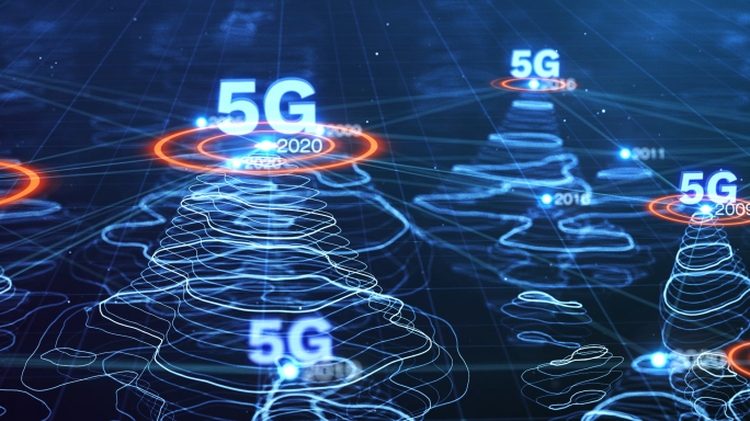 4K超宽屏等高线5G基站可视化背景