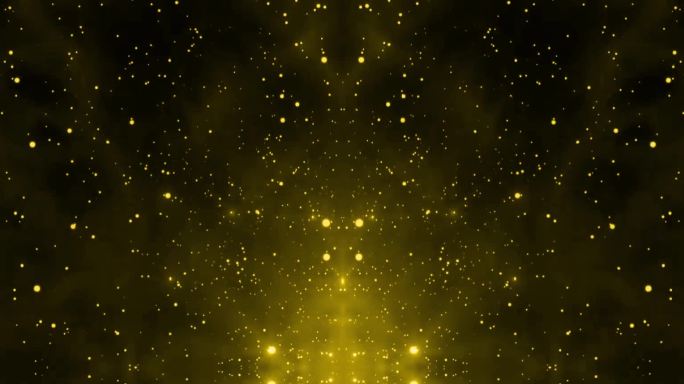 宽屏金色粒子星空发散舞台背景