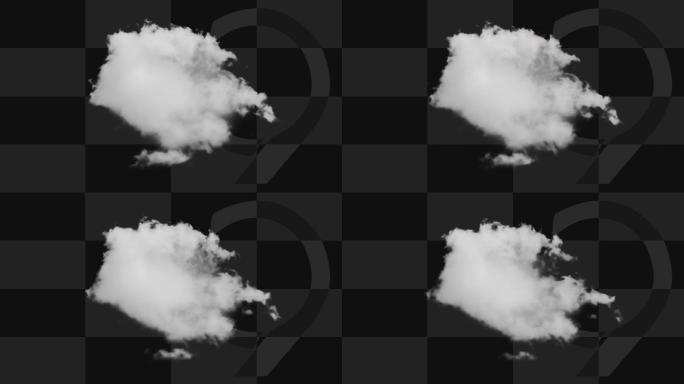 【透明通道】0043号动态云朵白云