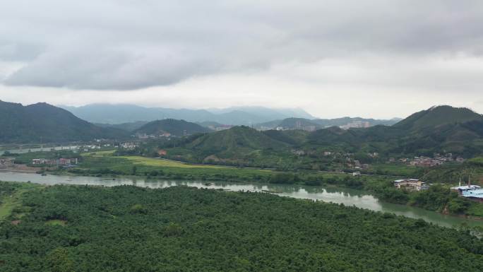 桂林永福，麻竹林，新农村，高铁远景，航拍