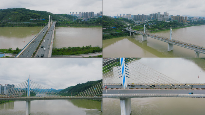 【4K】西津汉江大桥航拍