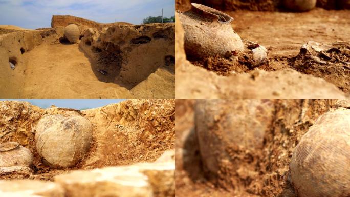考古考古现场挖掘现场文物陪葬品B001