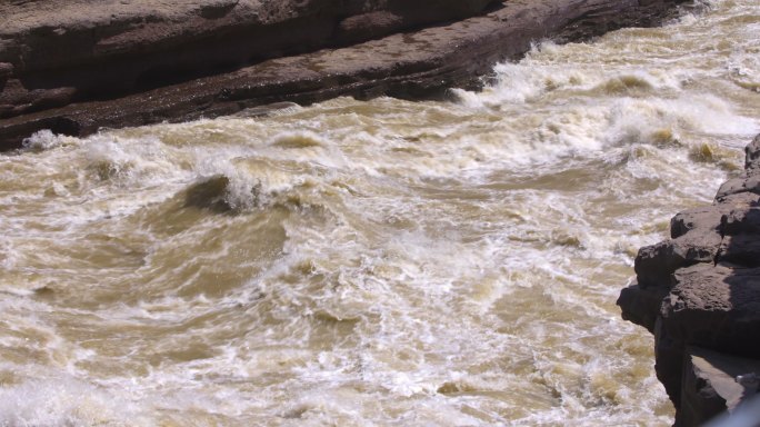 4K壶口瀑布黄河视频素材-可商用