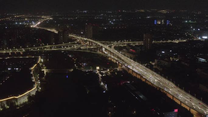 4K-log-航拍南京城市交通