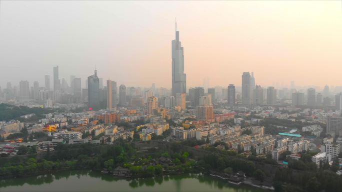 南京航拍城市都市