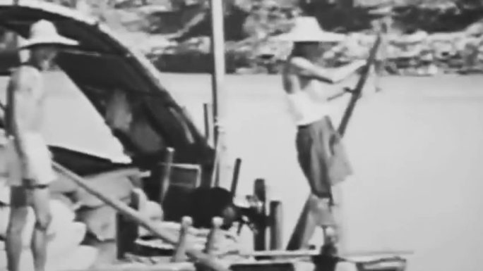 40年代50年代南方木船运河船夫