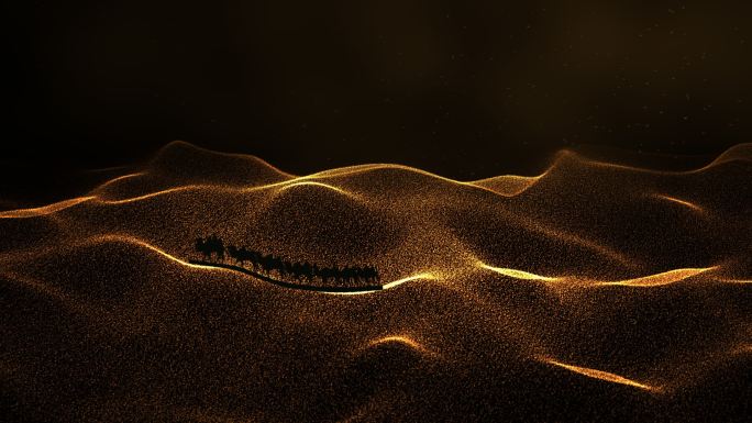 沙漠+骆驼+风沙（透明通道）