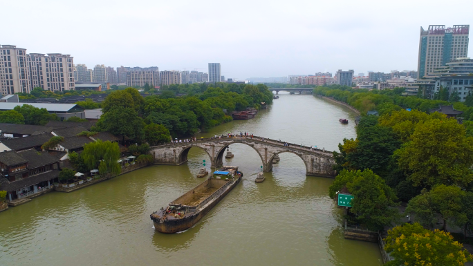 杭州拱宸桥京杭大运河【4K】