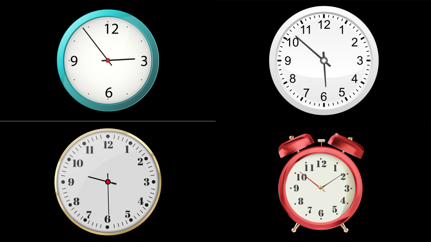 钟表指针快速转动循环动画
