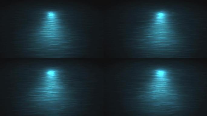 夜晚水面波光荡漾视频素材