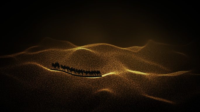 沙漠骆驼风沙，一带一路