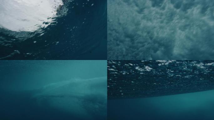 4K-海水水面下潜行
