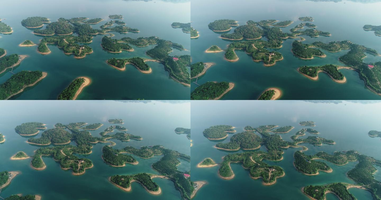 【原创】赤壁陆水水库湖中小岛4K航拍视频