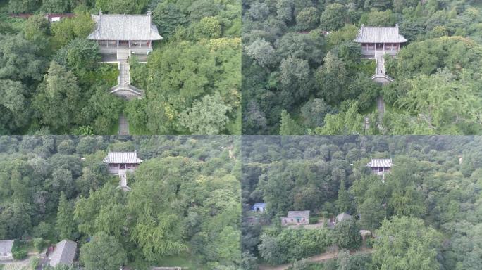 泰山玉泉寺高清航拍4K原素材