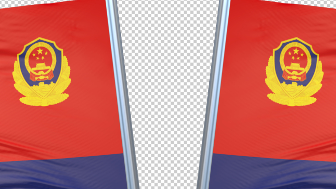 【原创】警旗转场（背景透明）