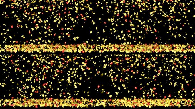 红包飘落-无缝循环透明通道