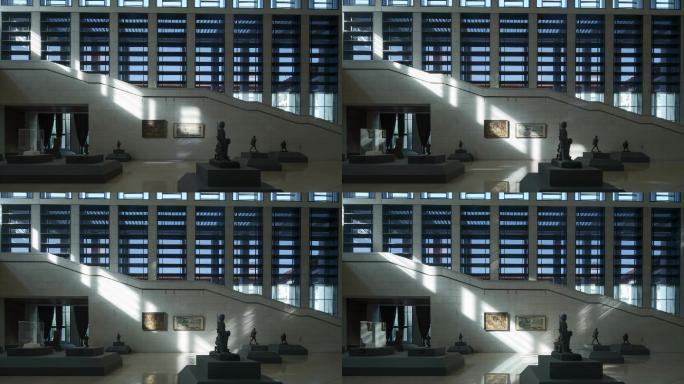 中国国家博物馆大堂延时实拍素材