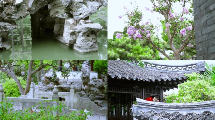 扬州城市景色园林个园实景环境拍摄2