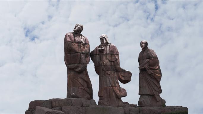 苏东坡父子三人雕像