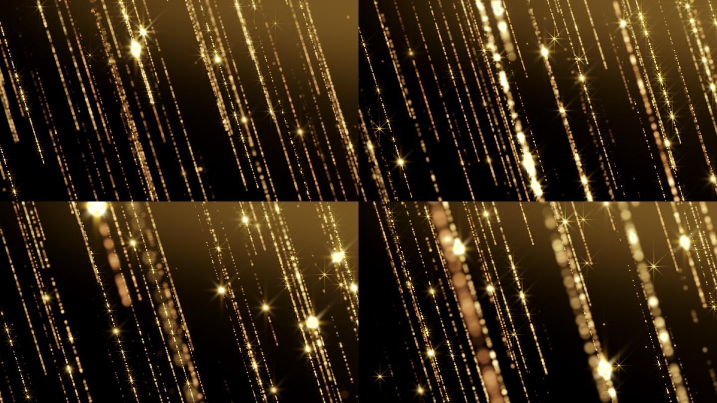 金色粒子流星雨背景