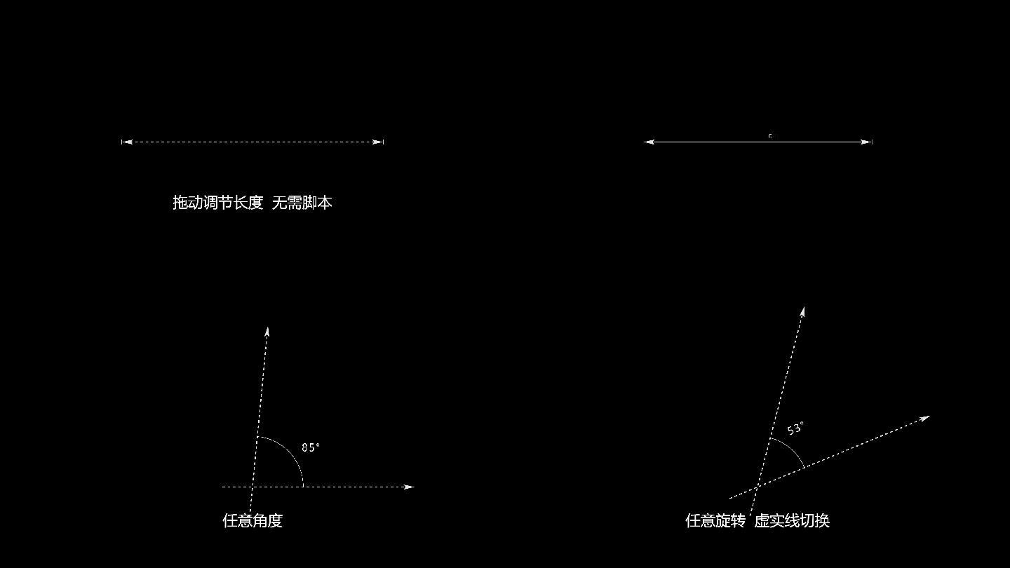 长度宽度角度测量科技ae模板