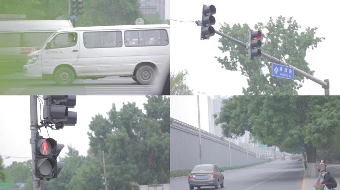 延时北京街道人流