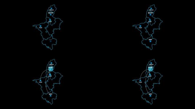 宁夏回族自治区地图区域辐射城市通道