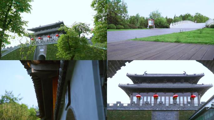 扬州宋夹城城市景色宣传城墙古风