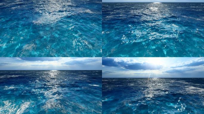 4K大海海面快速镜头