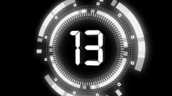 白色科技液晶扫描20秒倒数计时通道视频视频素材