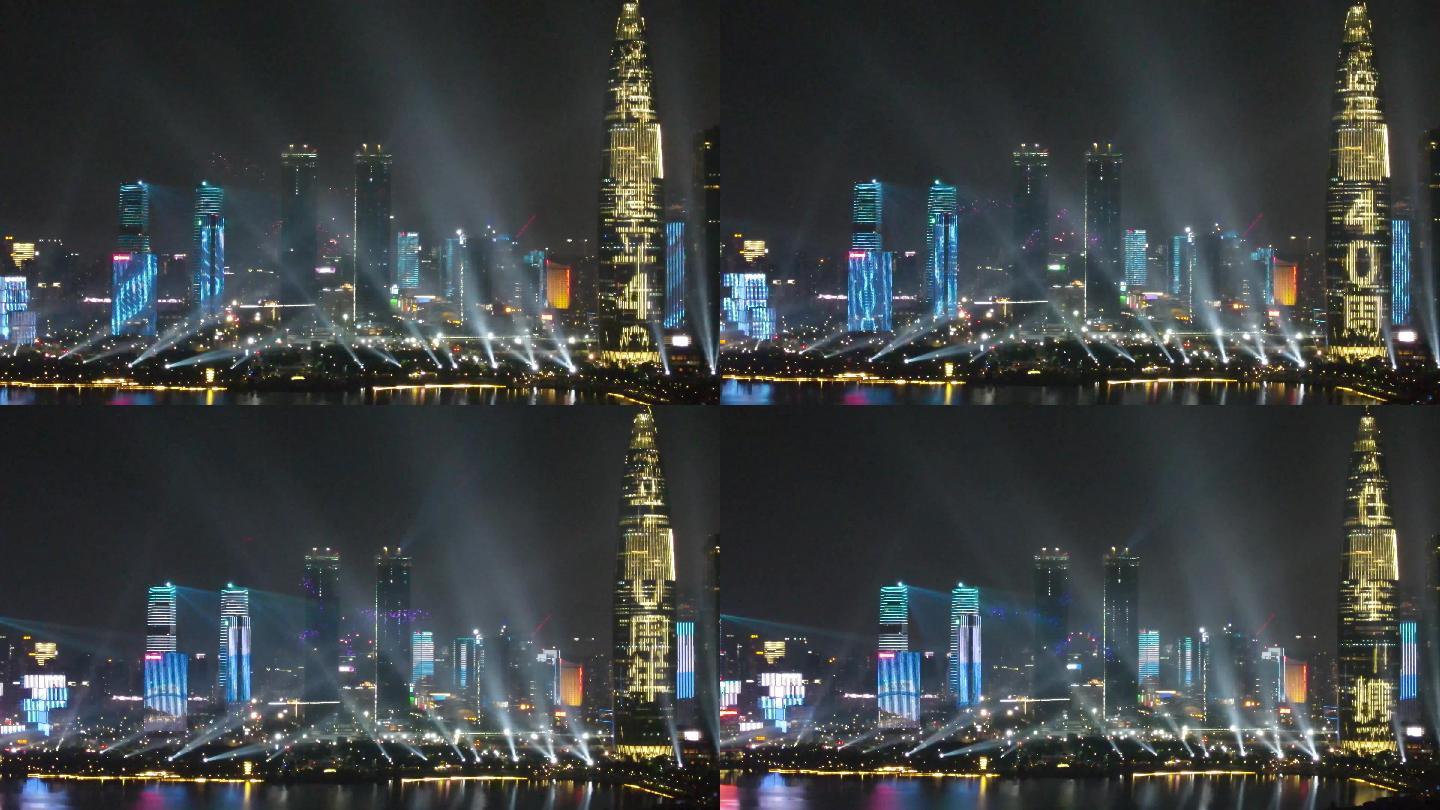 深圳40周年无人机表演灯光秀4k航拍