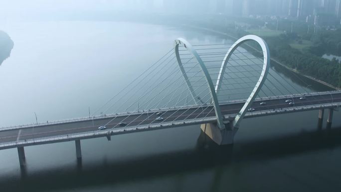 沈阳浑河两岸奥林匹克标志三好桥360度航