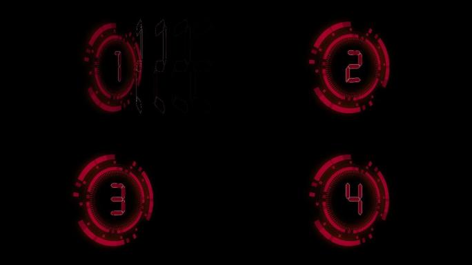 红色科技扫描液晶5秒顺数计时通道视频