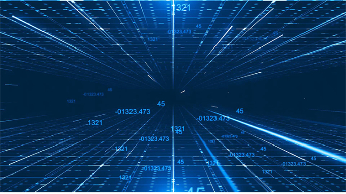 蓝色科技数字数据空间背景视频