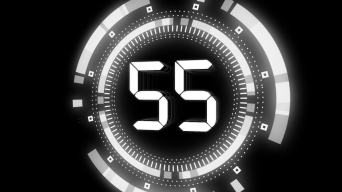 白色科技液晶扫描90秒倒数计时通道视频视频素材