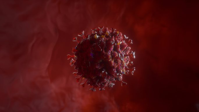 新型冠状病毒3D动态视频素材