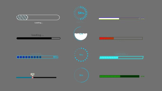 12款进度条素材包带通道
