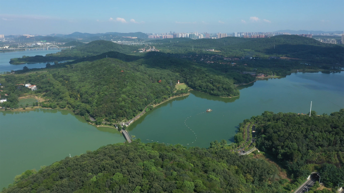 武汉东湖航拍4K空镜头