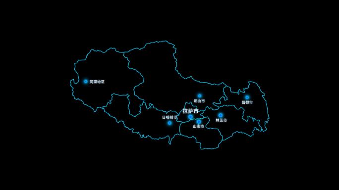 西藏自治区地图区域辐射城市通道