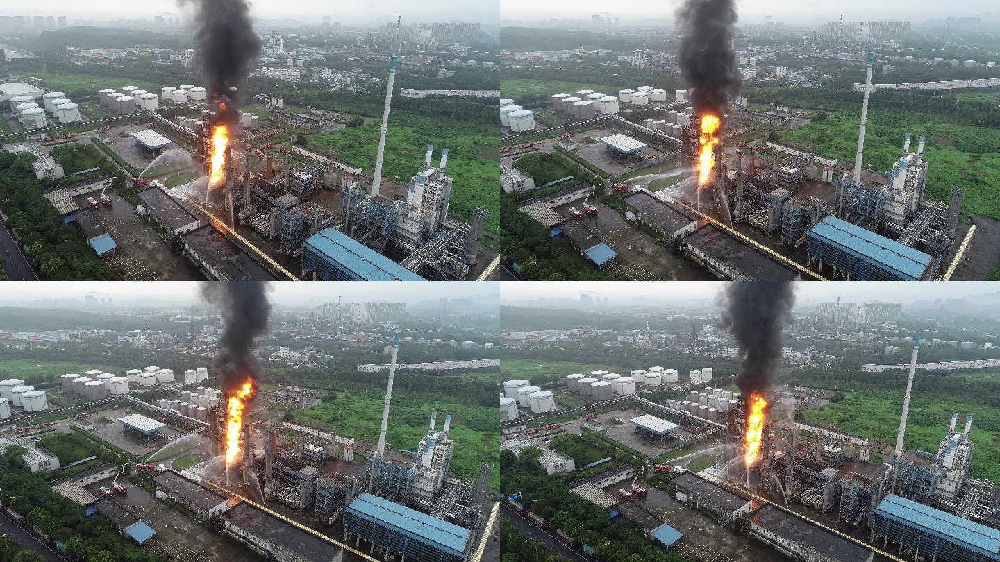 2020年南京新港化工厂火灾航拍