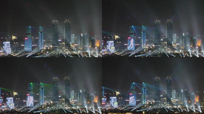 深圳40周年无人机表演灯光秀