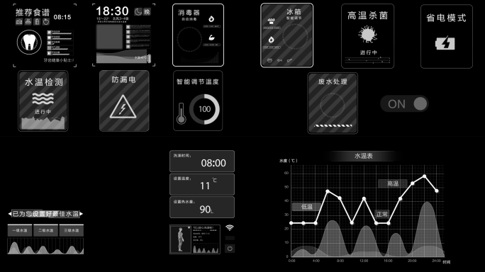 智慧家居高科技界面元素